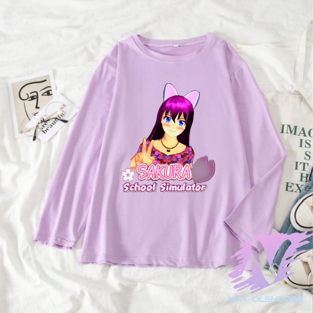 SAKURA SCHOOL SIMULATOR TERBARU kaos anak lengan panjang sakura school simulator baju kaos anak sakura