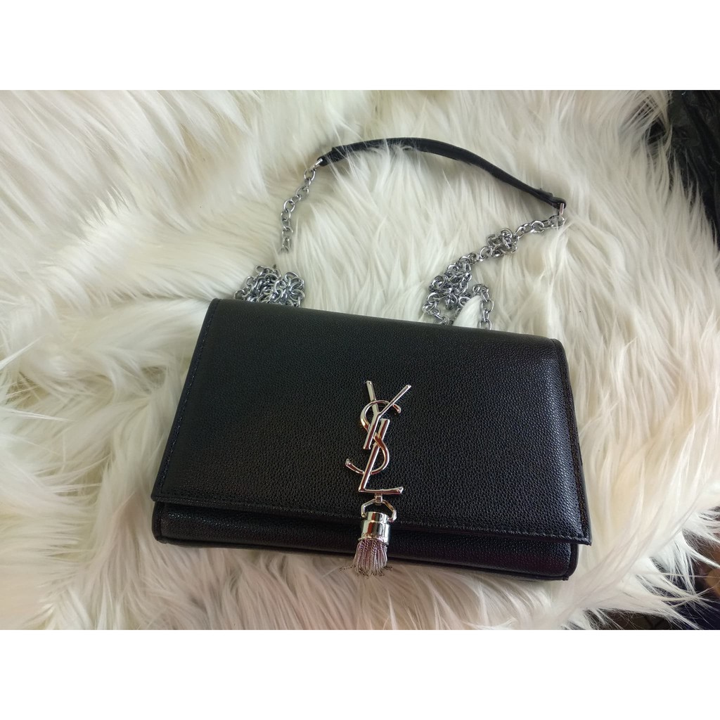 TAS YSL CAVIAR TASSEL SLING BAG