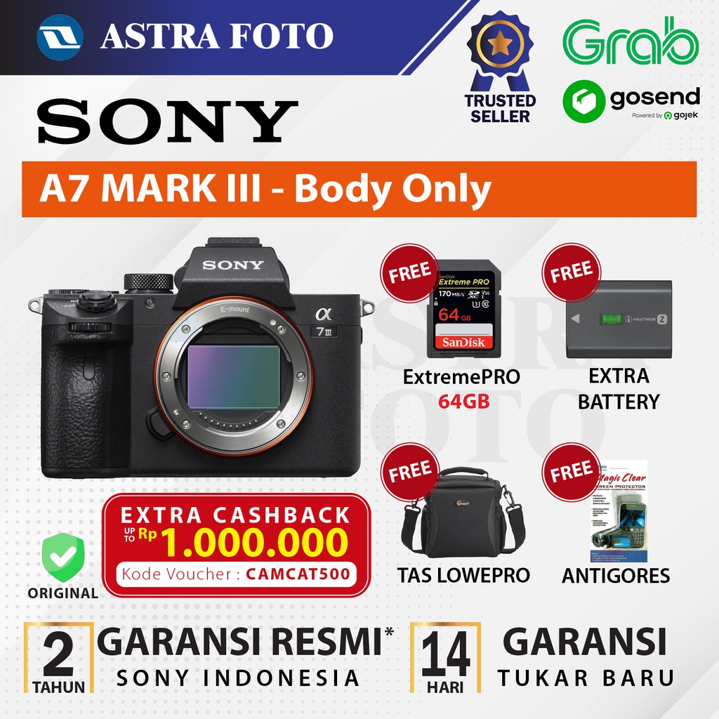 Sony Alpha A7 III / Sony A7 Mark III Body Only - Sony A7III Body