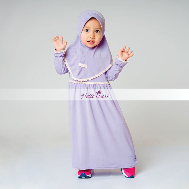Gamis Anak Polos Bahan Jersey Stella Premium