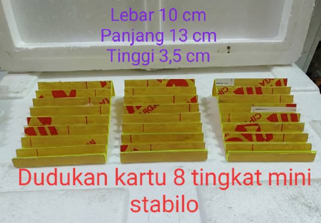 Dudukan kartu perdana 8 tingkat mini stabilo