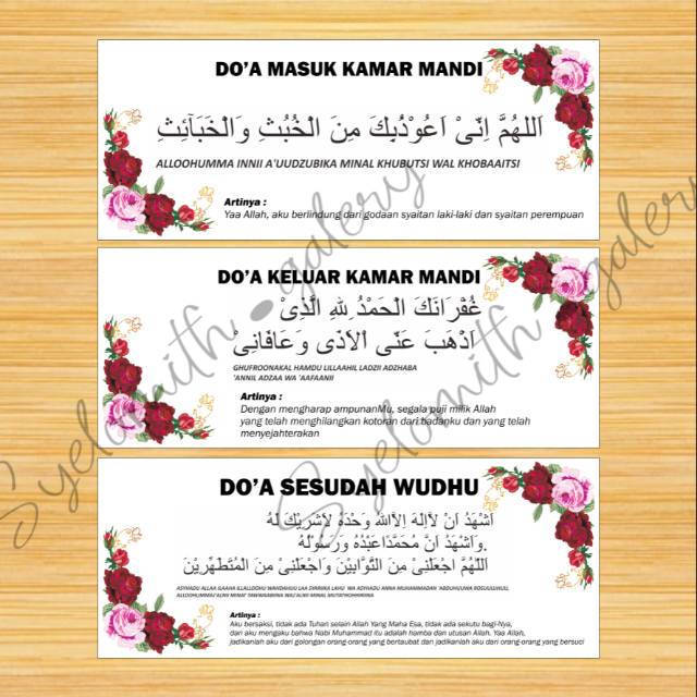  STIKER  DOA MASUK KMAR MANDI  DOA KELUR KAMAR  MANDI  DOA 