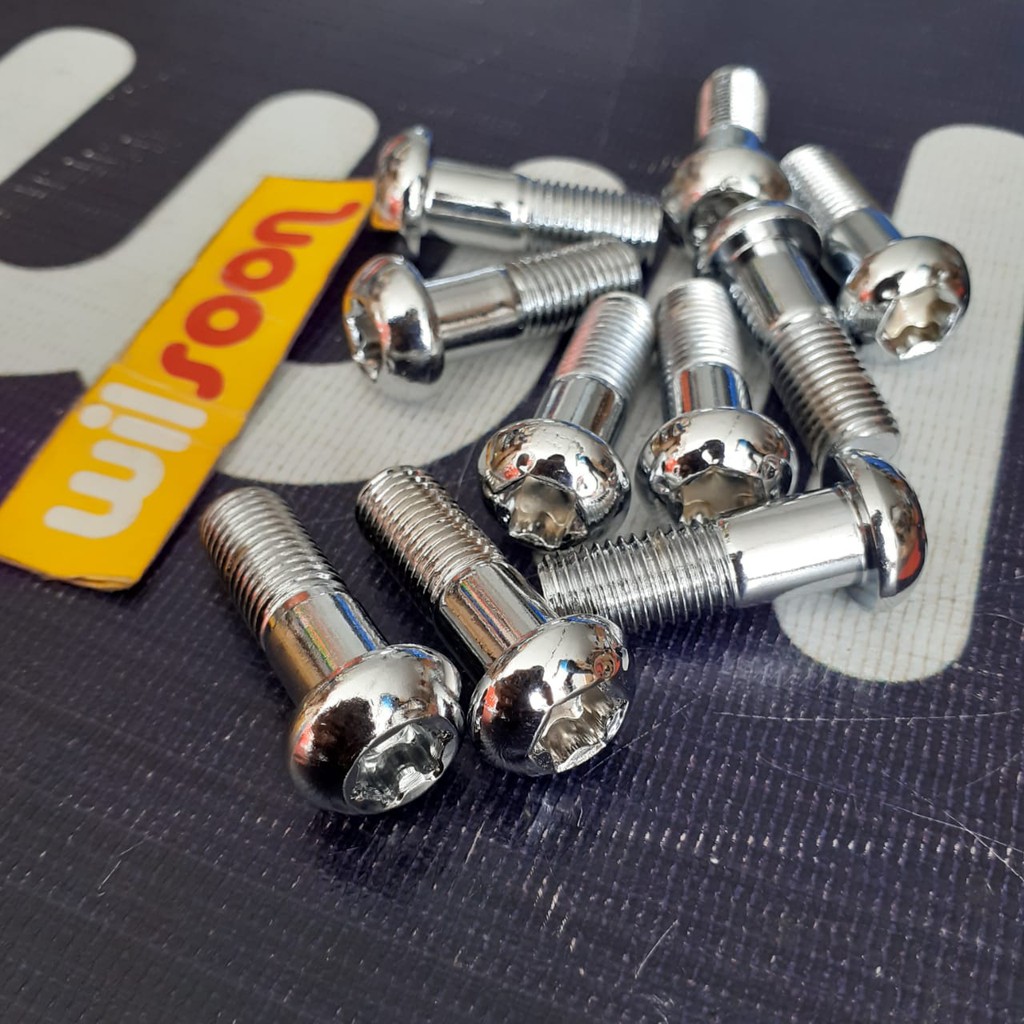 Baut Bintang Yamaha RX King / Vixion / Scorpio / Jupiter Z / Nouvo10x30 Nikel