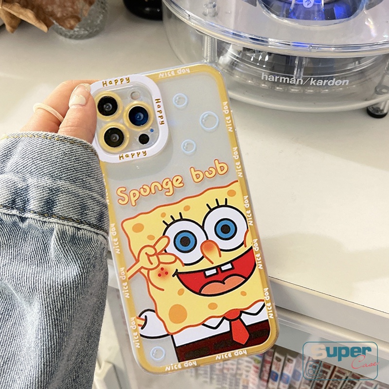 Case Untuk Realme C21Y C12 C21 C55 C20A C25 C33 C20 C31 C30 C35 C15 C25Y C11 C25S 8Pro 9 9i 9 10 Pro Plus 5 5i 6i 5S 8i Narzo 50sarung SpongeBob Kartun