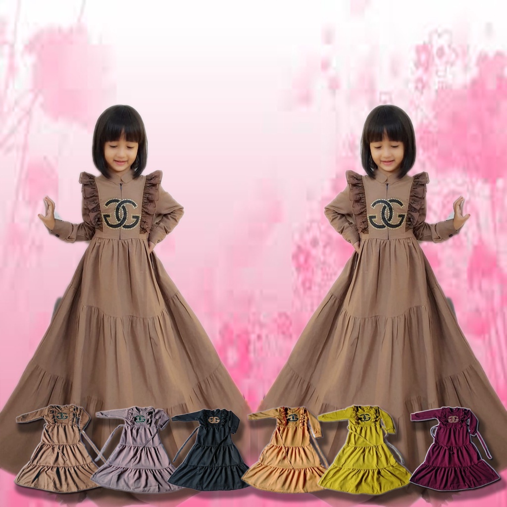 GAMIS ANAK TERLARIS  MAXXY DRESS 3 S/d 12 Tahun - gamis anak - baru - maxy dress