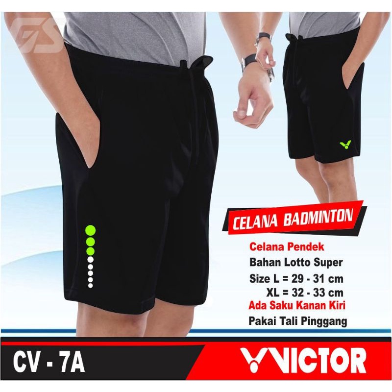 Celana badminton logo VI CTOR celana tenis meja kolor pendek bulutangkis