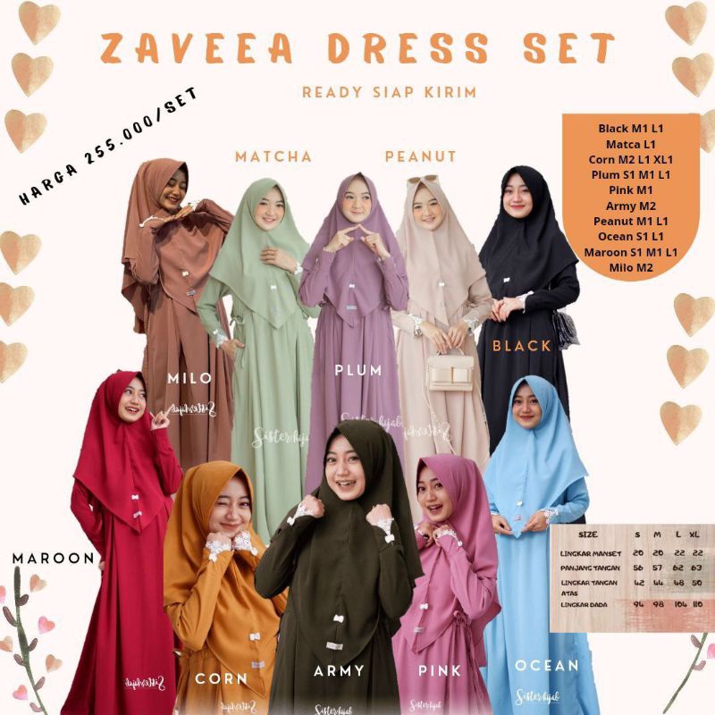 Zaveea Dress by Sister Hijab elegant simple remaja premium couple