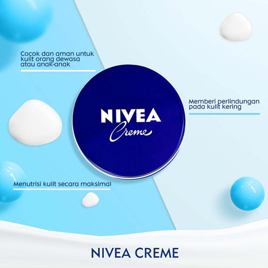 ❤ BELIA ❤ NIVEA Nivea Creme Tin (Biru Tua) 30 | 60 ml &amp; Creme Men 30ml | 75 ml (✔️BPOM)