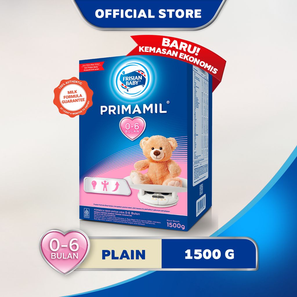 Frisian Flag Baby Primamil 1500 gr Susu Formula Bayi (0-6 Bulan) - 1 pcs