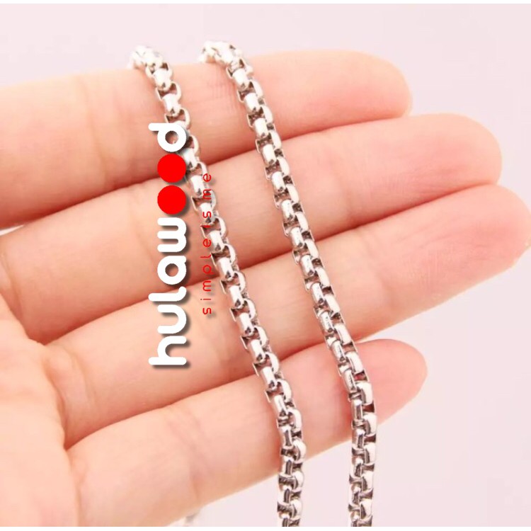 Kalung Rantai MCI Titanium Stainless Anti Karat 316L Pria Wanita ROLO SILVER [READY STOCK]