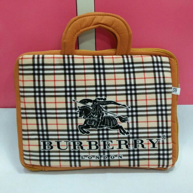 TAS LAPTOP 14" INCH / NOTEBOOK 14" INCH / SOFTCASE LAPTOP MOTIF BURBERRY