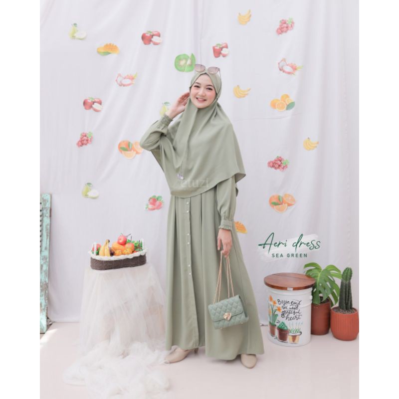Gamis/Bergo/Set Gamis Aeri by Etuzi