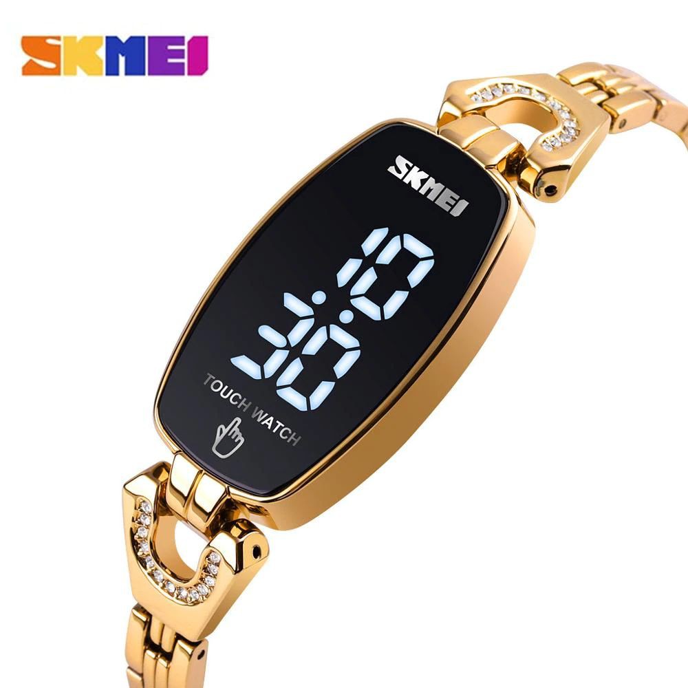 SKMEI 1588 Jam Tangan Wanita Digital Tali Stainless WATCHKITE WKOS