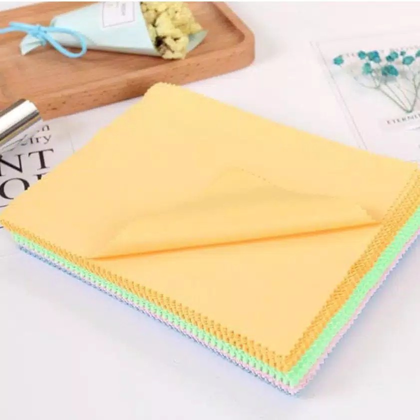 Lap kacamata bahan halus lembut kain Lap pembersih B16 anti embun cleaner lensa Import