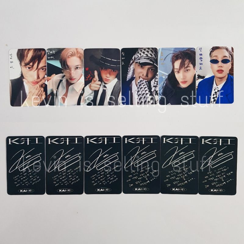 Unofficial Kai Solo KOLO Photocard PC Replica Album X Y Version A B C