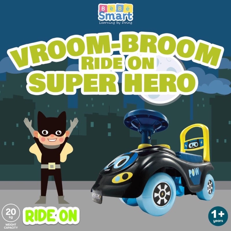 Bebe Smart Vroom Broom Ride On Mainan Mobil Mobilan Anak Bayi Kado Hadiah Sensorik Motorik