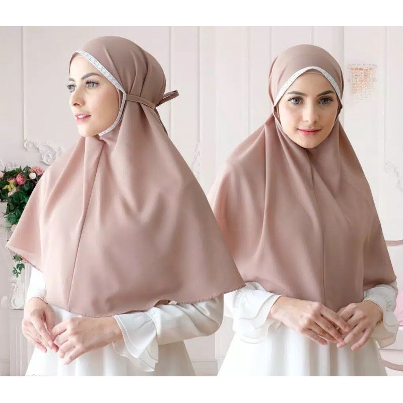 Bergo maryam renda khimar Al azhar Jilbab instan kerudung Bergo maryam renda khimar Al azhar Jilbab instan kerudung