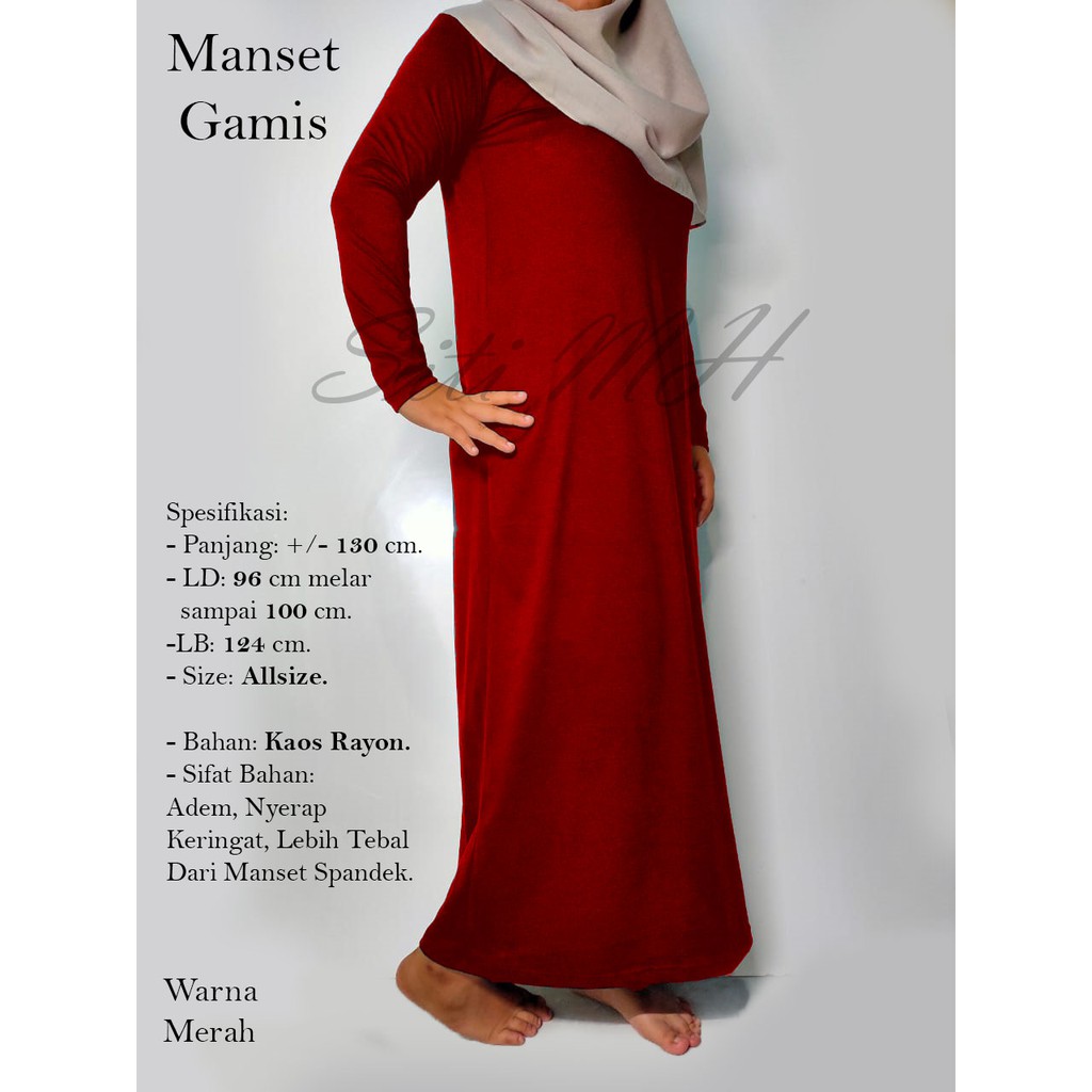 Manset Gamis Bahan Kaos dan Spandek