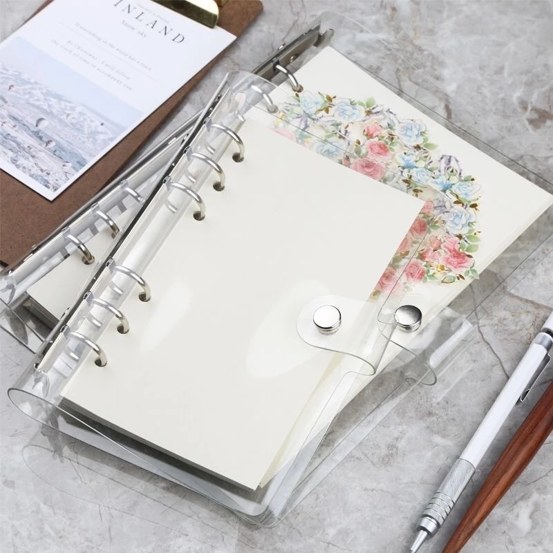 Cover Binder Loose leaf Bahan PVC Transparan Untuk Hadiah