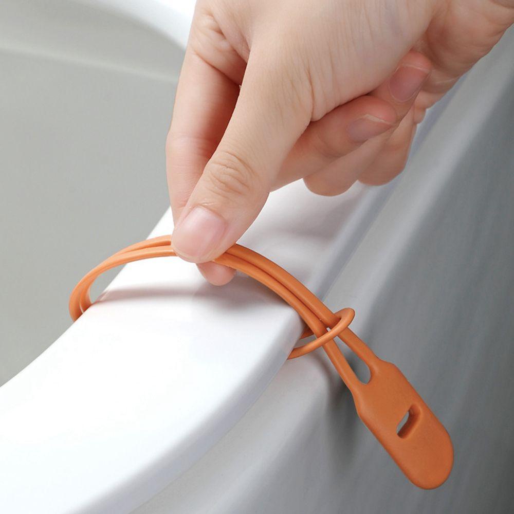 【 ELEGANT 】 Toilet Seat Lifter Kantor Rumah Travel Retractable Silicone Self Adhesive Menghindari Menyentuh Gagang