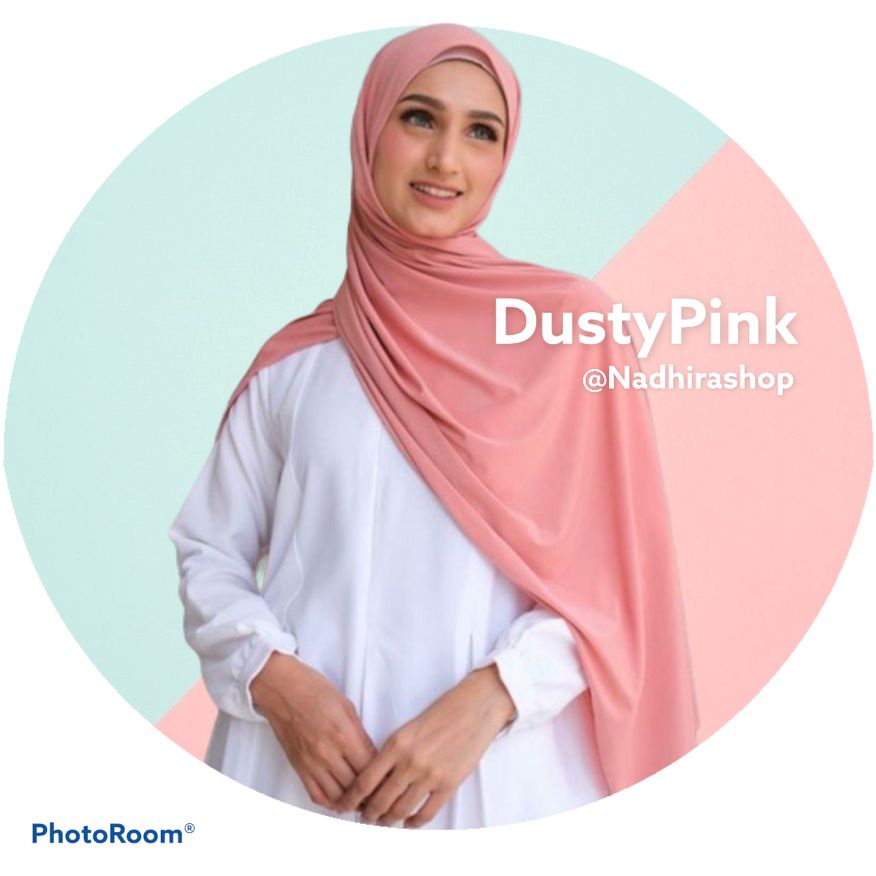 pashmina instan jersey premium size 180x75-PJ instan Dustypink