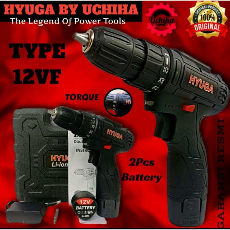 mesin bor cordless Hyuga by uchiha/bor baterai 12vf