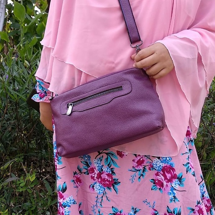 [VALQO] Tas kulit OMEGA Kulit Sapi Selempang Sling bag  Wanita Cewek bisa COD