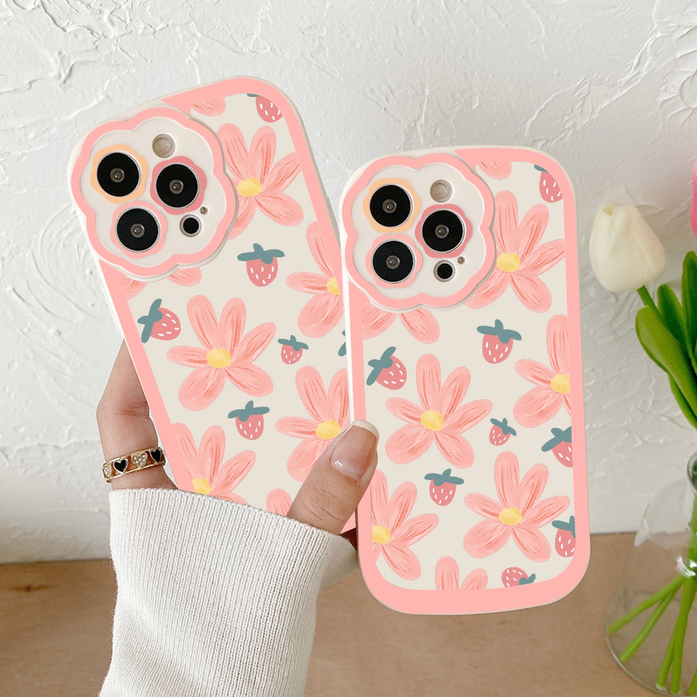 Soft Case Silikon Motif Bunga Untuk iPhone 11 Pro Max 12 Pro Max 13 Pro Max XR X XS Max