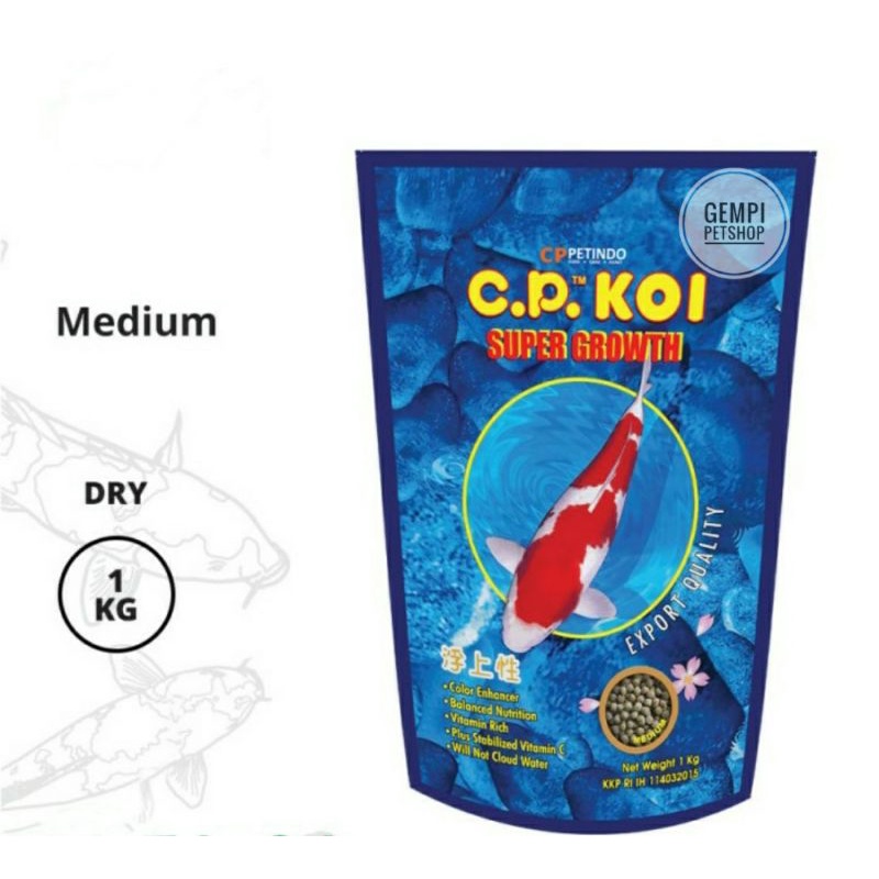PAKAN IKAN KOI, CP KOI 5MM 1KG