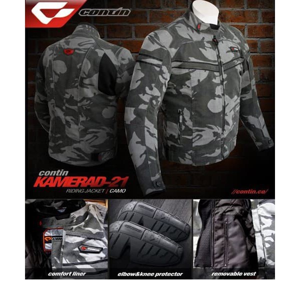 JAKET MOTOR TOURING  Contin Kamerad Army