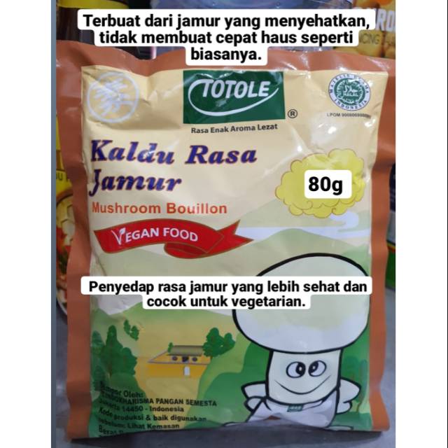 

80G TOTOLE PENYEDAP RASA JAMUR KECIL MOKOCENG MOKO CENG KALDU RASA JAMUR MUSHROOM BOUILLON 80GR