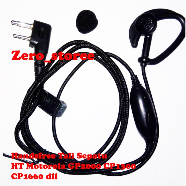 Handsfree Motorola Headset HT Earmic Tali Sepatu GP2000 CP1300 CP1660 GP88 DLL Earmic Hetset Hendsfri Handfree