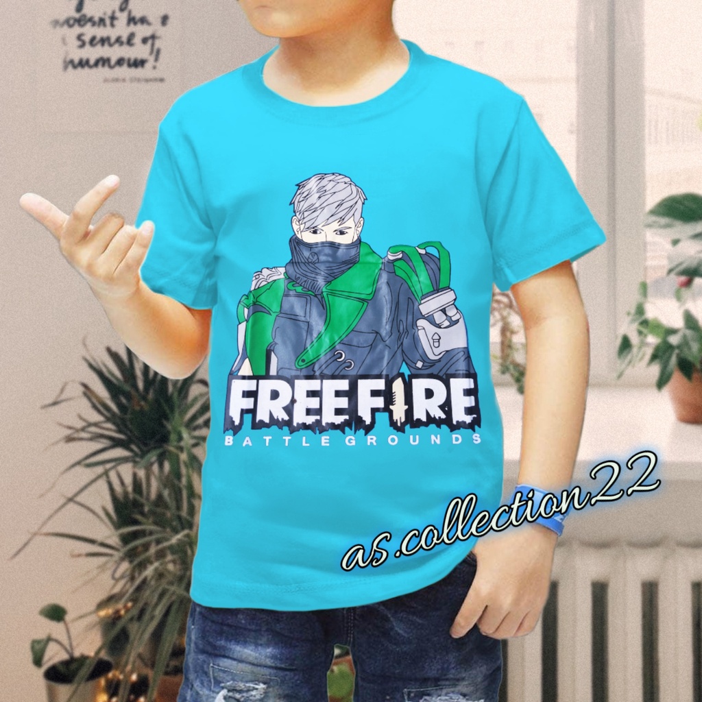 KAOS Anak Karakter FREE FIRE Atasan 1-10 Tahun