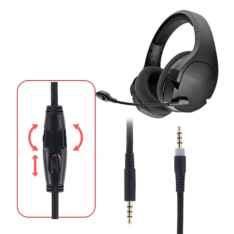 Btsg Kabel Audio Headphone Pengganti 1.5m Untuk HyperX Cloud Alpha / Flight