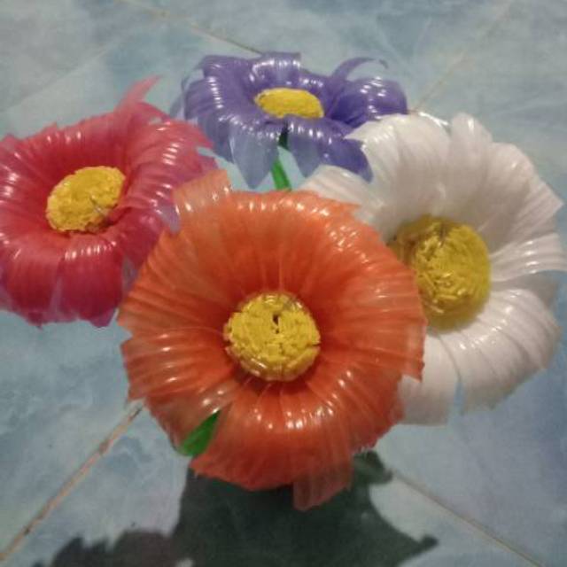 Bunga Hias Bunga Plastik Kerajinan Tangan Dari Sedotan Shopee Indonesia