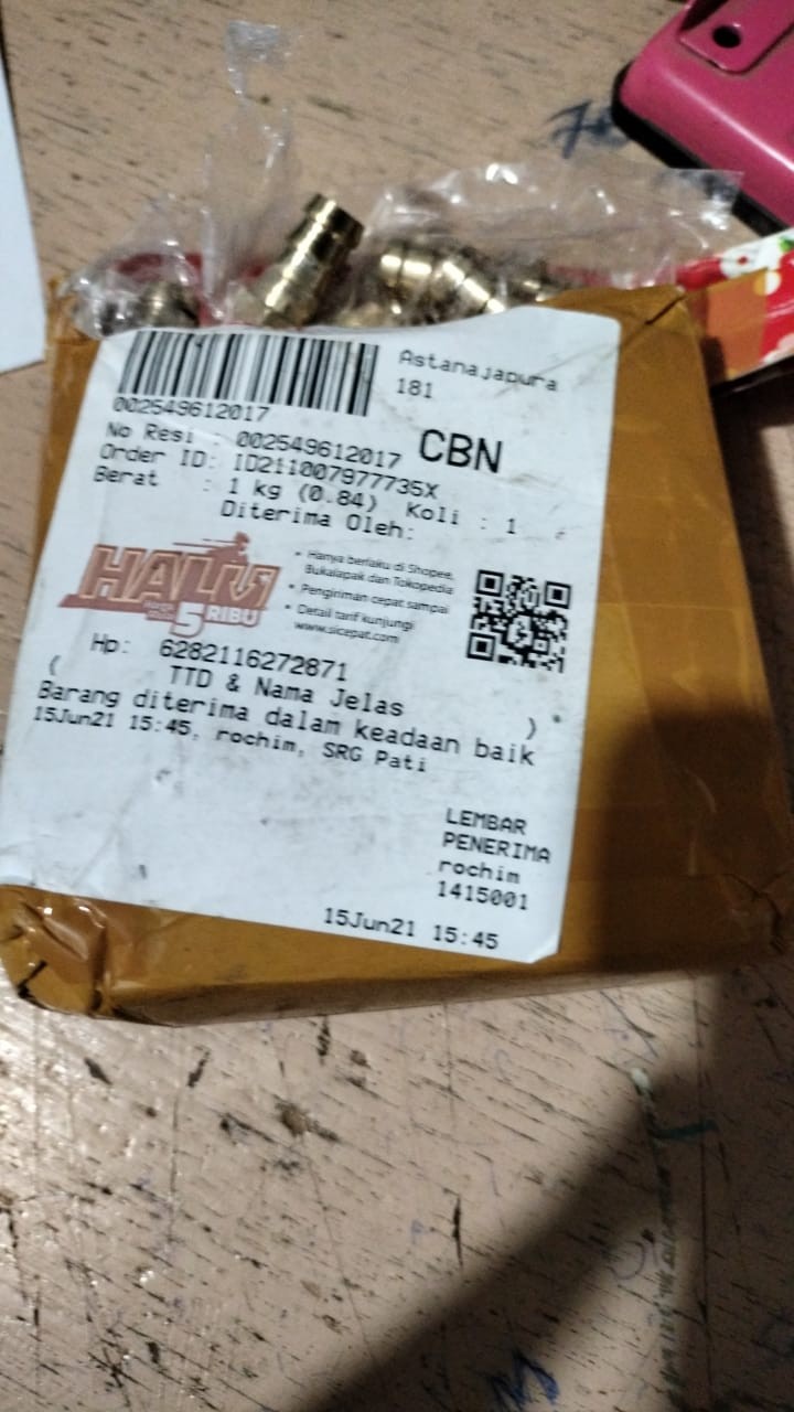 Nepel Sambungan Lurus Selang 3/8