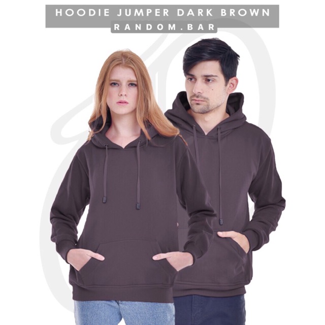 dark brown sweatshirt