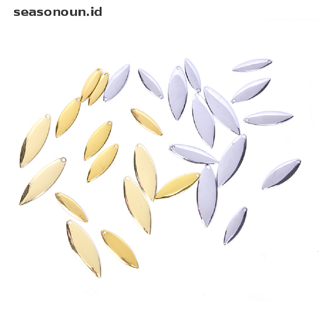 (seasonoun) 50pcs Umpan Pancing Spinner Willow DIY