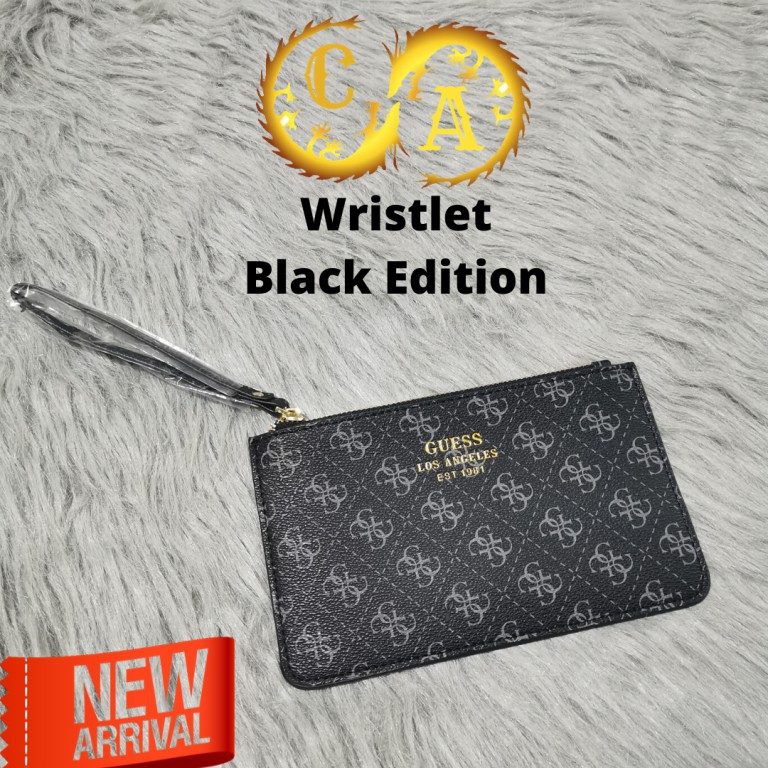 BELI 5 GRATIS 1 WRISTLET CLUTCH GUESS EMBOSS AUTHENTIC QUALITY