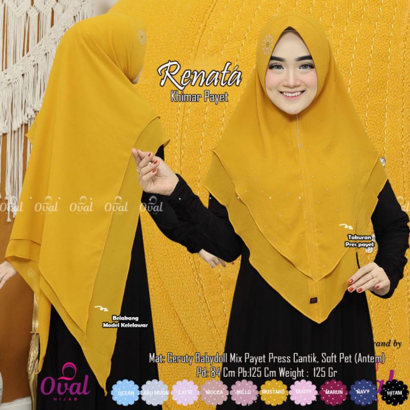 Renata Khimar - Hijab - Jilbab - Khimar - Khimar Syar'i - Jilbab Syar'i - by Oval Hijab