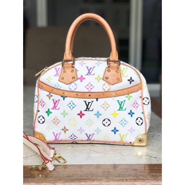 Louis Vuitton White Monogram Multicolor Trouville Bag