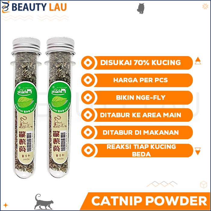 CATMINT KUCING BUBUK CATNIP KUCING SERBUK CAT MINT POWDER PENGHILANG STRESS KUCING CAT NIP MURAH