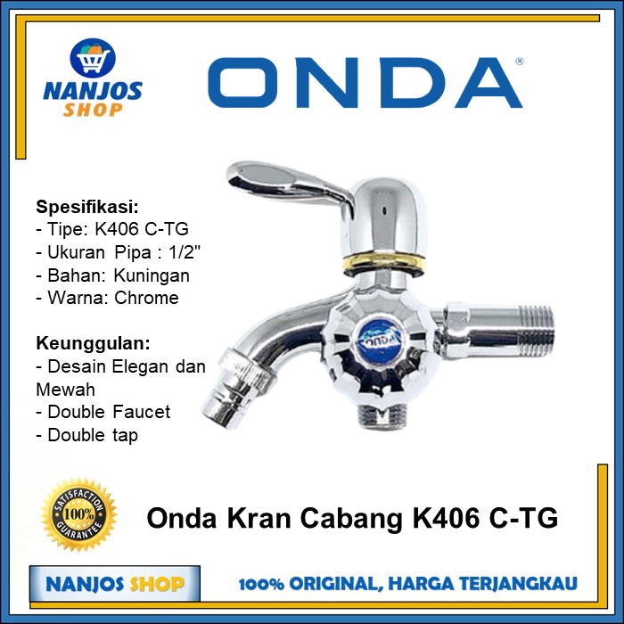 Onda Keran Kran Tembok Cabang Double Tap K 406 Ctg K406ctg K 406 C-Tg