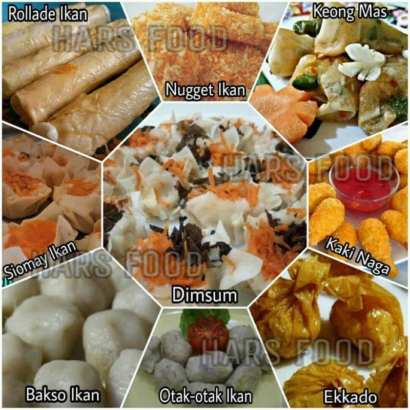 

Bakso ikan, Nugget, Otak-otak, Kaki Naga, Rolade, Siomay, Dimsum, Ekkado