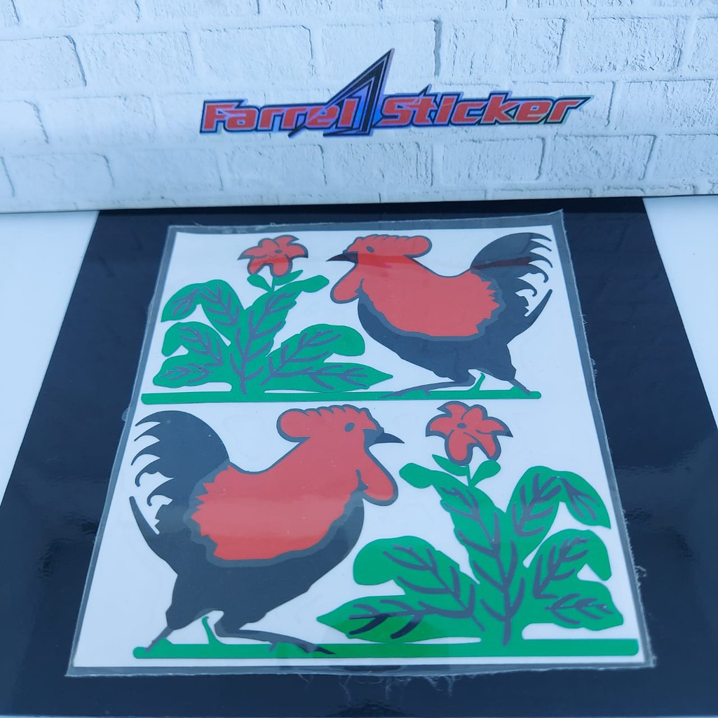 Stiker ayam sticker mangkok