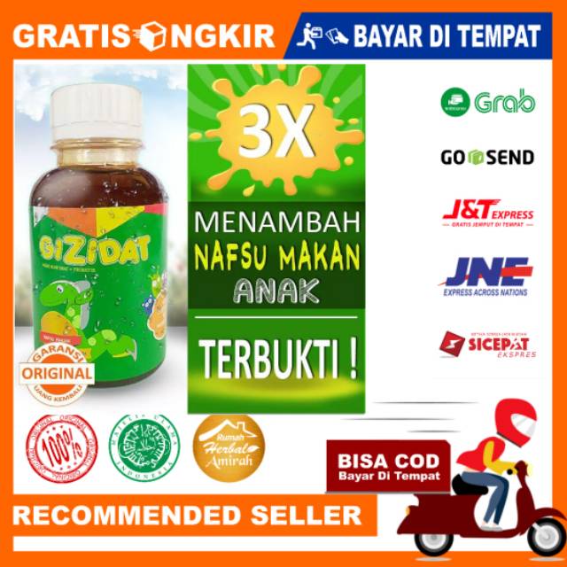 Gizidat original madu anak penambah nafsu makan| madu ikan sidat + prebiotik