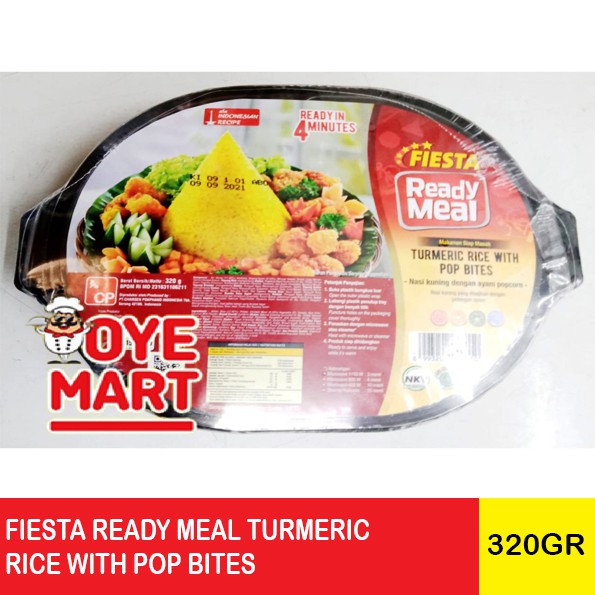 FIESTA READY MEAL TURMERIC RICE WITH POP BITES 320GR / MAKANAN INSTAN