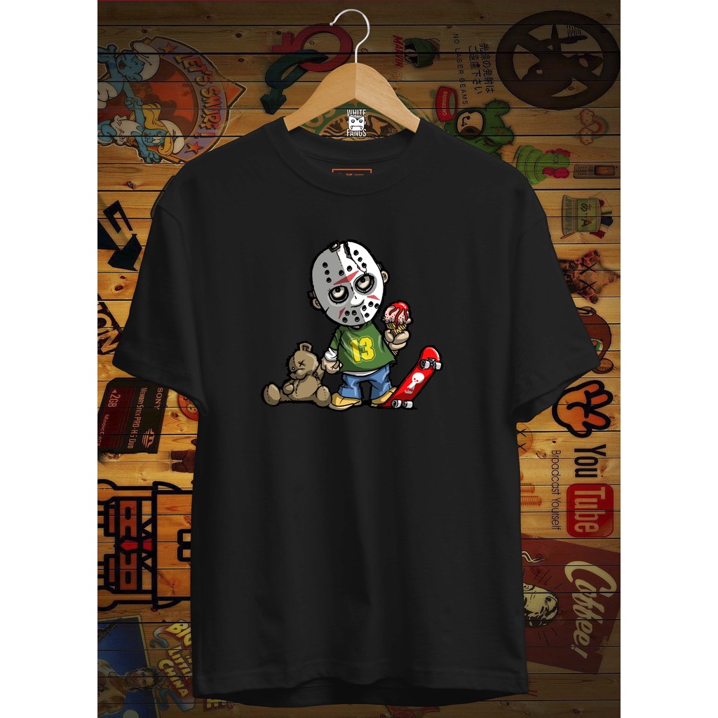 kaos sablon jason skate tedy bear ice cream/baju unisex pria/wanita