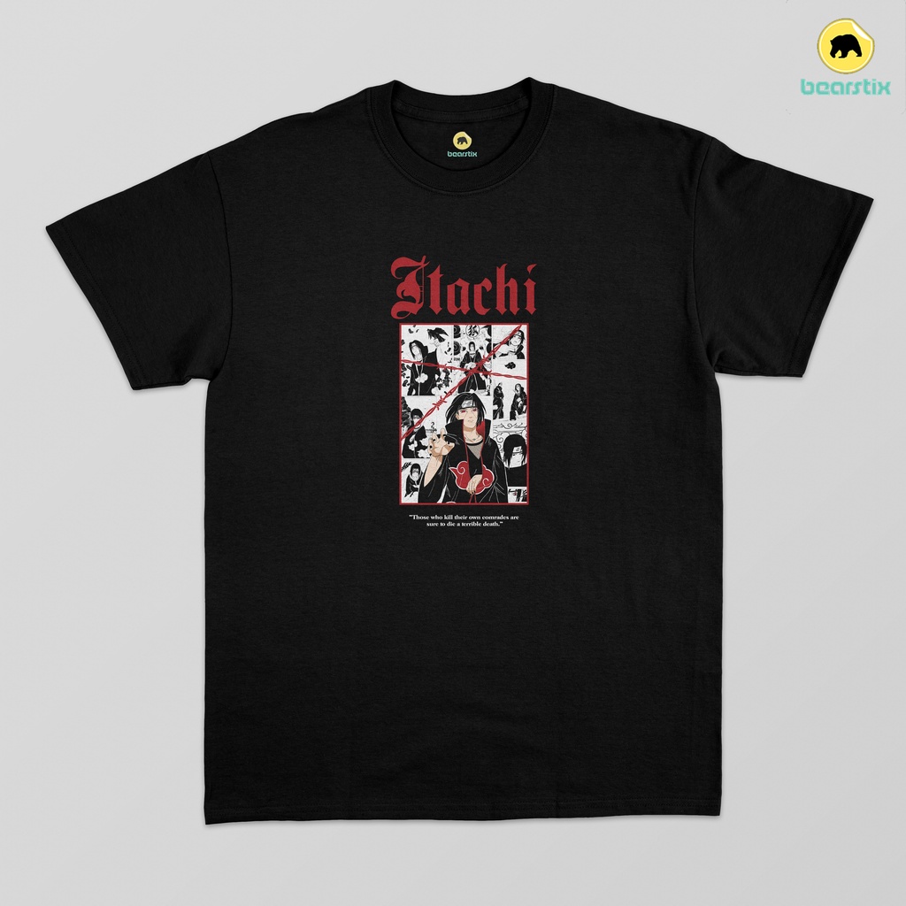 BEARSTIX - Tshirt Itachi Uchiha - Kaos Anime Streetwear - Baju NAruto - Kaos Itachi Streetwear