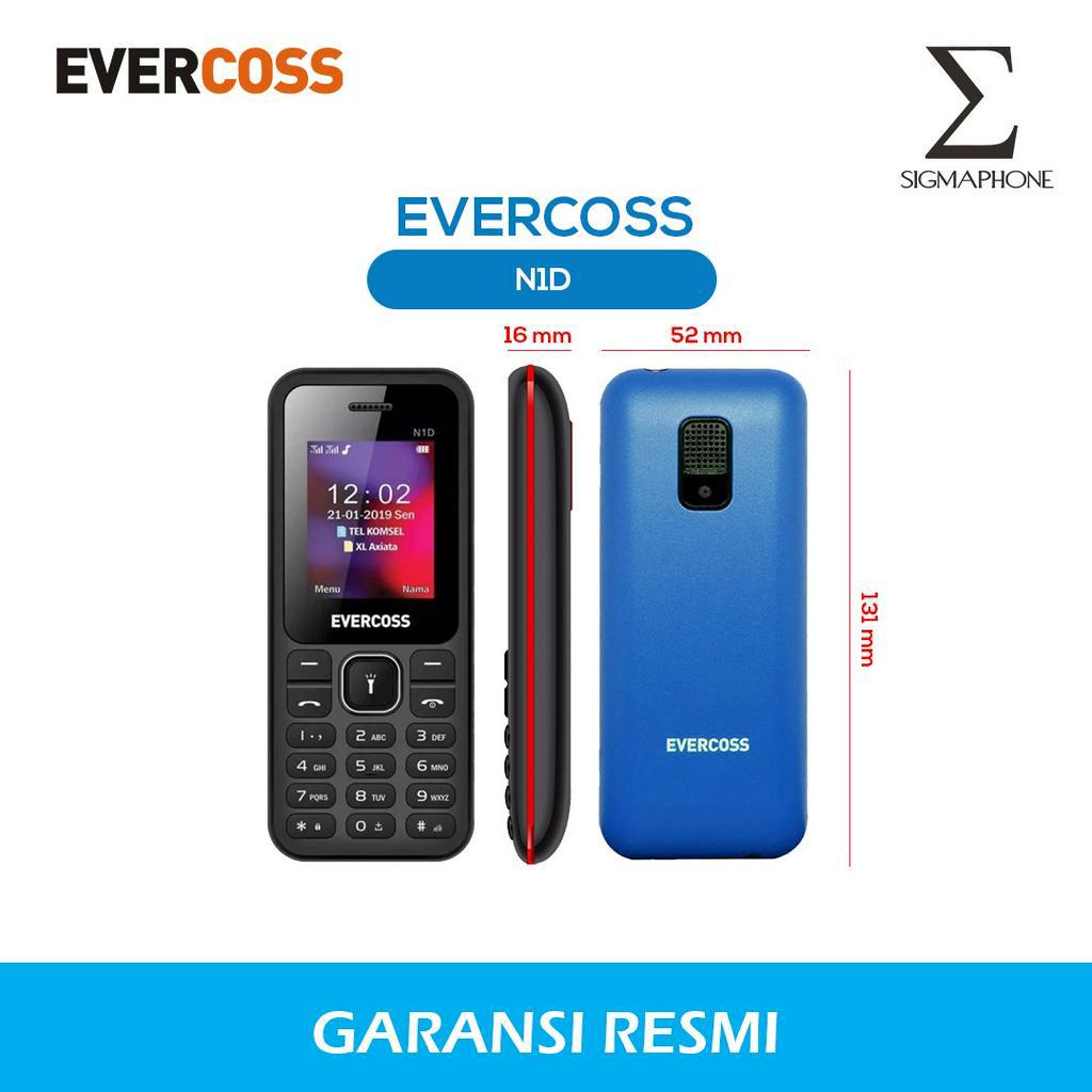 EVERCOSS N1D DUAL SIM GSM CAMERA HP EVERCOSS N1D JADUL SLOT MEMORI CANDYBAR RADIO FM GARANSI RESMI-1